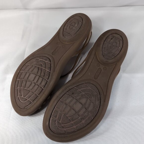 Crocs Isabella Jelly Flats 202465 Sandals Tan Gold Bronze Women's US 7 Strappy - Picture 11 of 16
